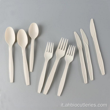 Fork e posate del cucchiaio biodegradabile biodegradabile usa e getta